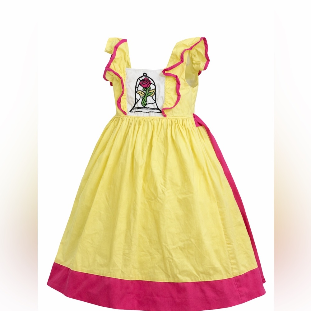 Charming Yellow and Pink Kids Dress